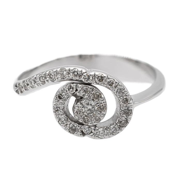 Bague 54 Bague or blanc diamant 58 Facettes 2328932CN