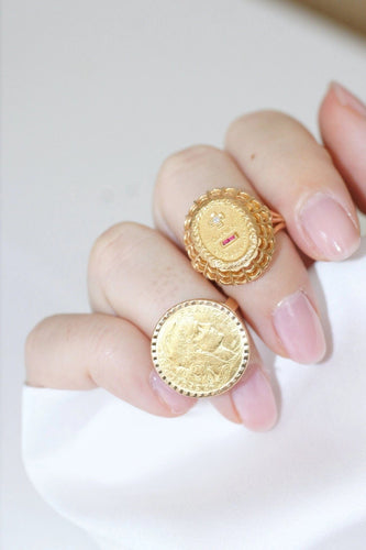 Bague Bague pièce Marianne 10 Francs en or jaune 58 Facettes