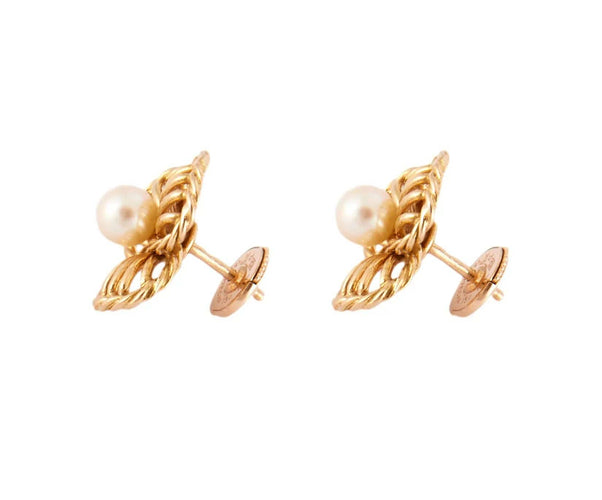 Boucles d'oreilles BOUCLES D'OREILLES FLEUR OR & PERLES 58 Facettes BO/220167