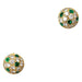 Boucles d'oreilles Boucles d'oreilles Cartier, "Mimi", or jaune, diamants, émeraudes. 58 Facettes 30968