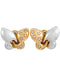 Bulgari Farfalle diamond butterfly clip-on earrings in white and yellow gold 58 Facettes