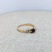 Ring Yellow gold diamond and sapphire ring 58 Facettes 18783
