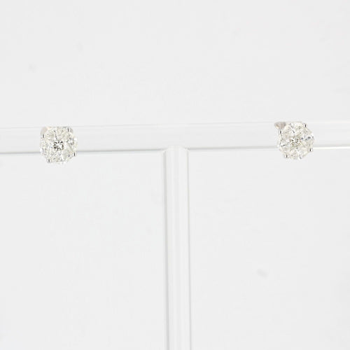 Boucles d'oreilles Boucles d'oreilles diamants or blanc 58 Facettes 21-514