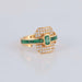 Ring Emeralds Paving Diamonds Ring 58 Facettes 1