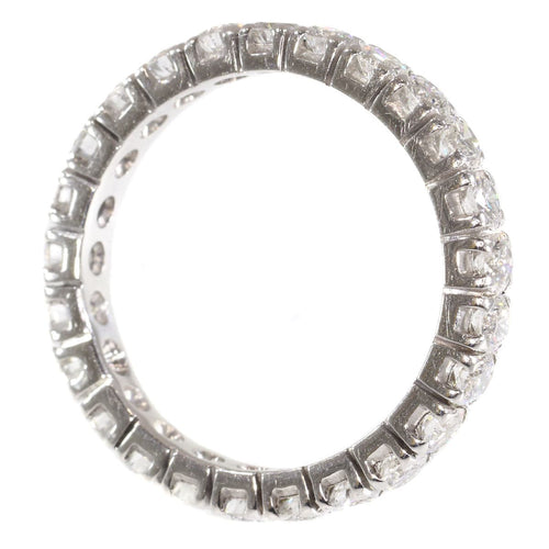 Bague 57 Alliance en or blanc, diamants 58 Facettes 12196-0004