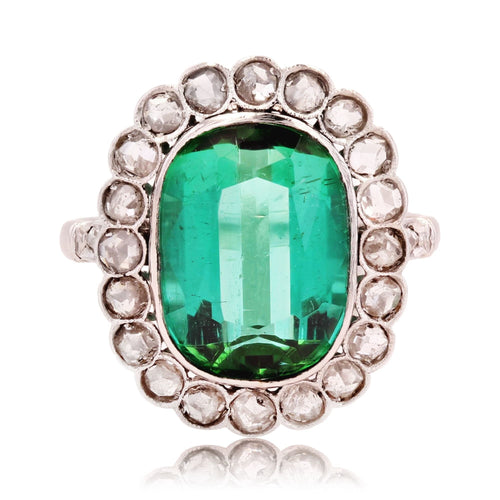 Bague 55 Bague marguerite tourmaline et diamants 58 Facettes 23-125