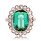 Bague 55 Bague marguerite tourmaline et diamants 58 Facettes 23-125