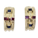 Earrings Clip-on earrings, sapphires, rubies 58 Facettes 063451