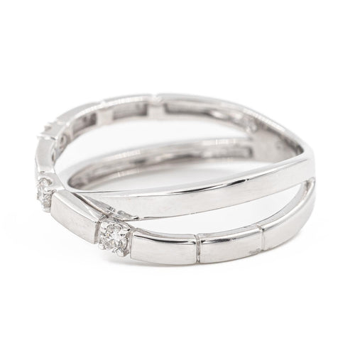 Bague 54 Bague Or blanc Diamant 58 Facettes 2172956CN