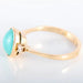 Ring Yellow gold Turquoise 2 diamond ring 58 Facettes