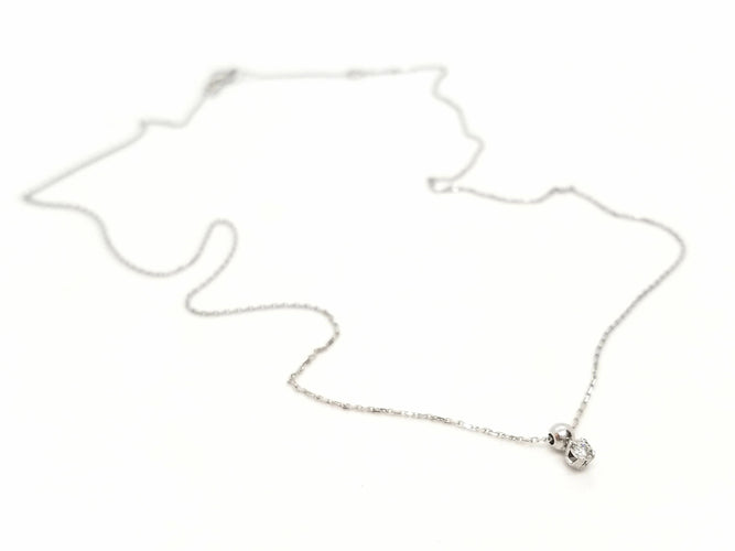 Collier Collier Chaîne + pendentif Or blanc Diamant 58 Facettes 579129RV