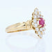Ring 54 Marquise ruby ​​diamond ring 58 Facettes 22-207