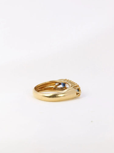 Bague Bague jarretière ancienne diamants saphirs 58 Facettes J7