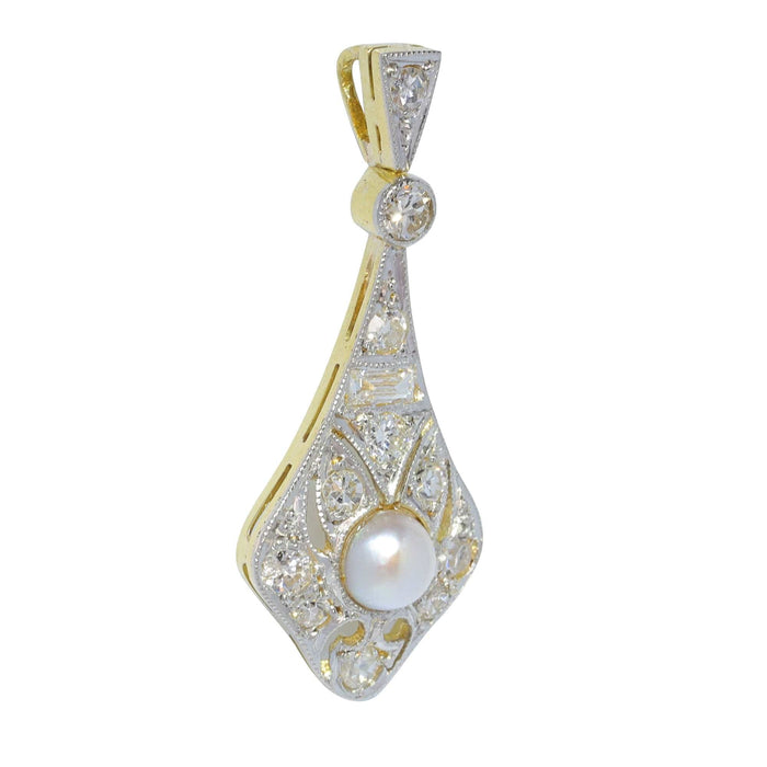 Pendentif Pendentif diamant et perle Art Déco 58 Facettes 23283-0098