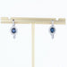 Boucles d'oreilles Boucles d'oreilles or blanc saphirs diamants 58 Facettes 21-510