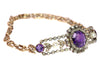Bracelet Bracelet or, améthyste, diamants 58 Facettes 19087-0060