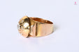 Ring 52 Star dome ring Yellow gold Diamonds 58 Facettes