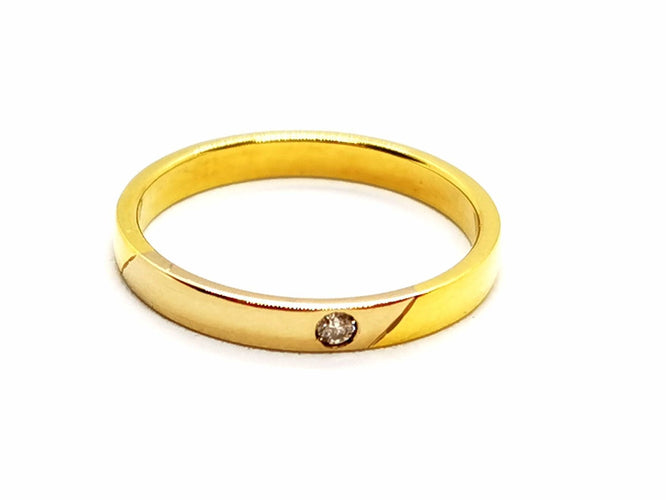 Bague 54 Bague Alliance Or jaune Diamant 58 Facettes 1178336CD