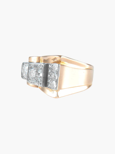 Bague Or Jaune / Diamants / 54 BAGUE "TANK" OR & DIAMANTS 58 Facettes BO/220007 STA