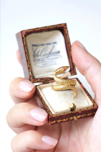 Bague Bague vintage serpent enroulé or jaune 58 Facettes