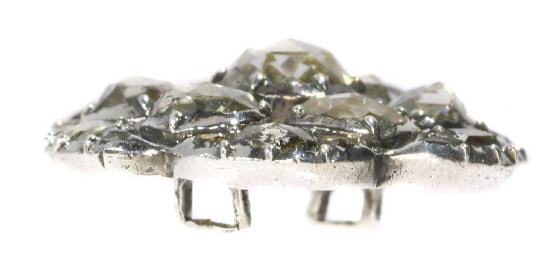 Clip Argent, Bouton Diamant 58 Facettes 14095-0001
