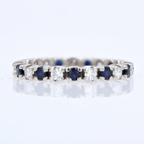 Bague 52 Alliance saphirs diamants tour complet 58 Facettes 22-522