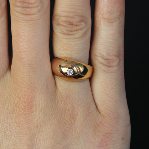 Bague 55 Bague jonc bombé diamant 58 Facettes 14-286