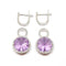 Boucles d'oreilles Boucles d'oreilles améthystes diamants or blanc 58 Facettes