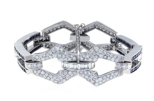 Bracelet Bracelet platine diamants saphirs 58 Facettes 62100038
