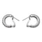 Boucles d'oreilles Boucles d'oreilles créoles en or blanc, diamants. 58 Facettes 33241