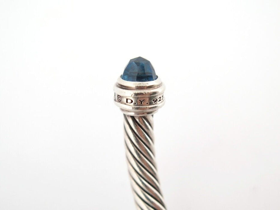 Bracelet bracelet DAVID YURMAN cable mm argent 925 5mm diamants topaze 58 Facettes 257556