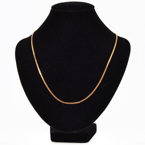 Collier Chaine or jaune maille plate 58 Facettes 14-254