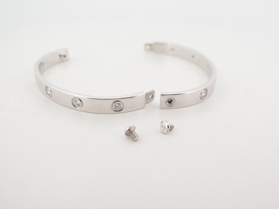 Bracelet bracelet CARTIER love 17cm or gris 18k diamants 1ct 58 Facettes 254957