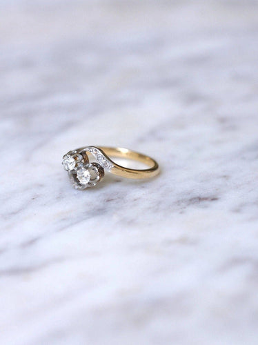 Bague Toi et Moi or et diamants 58 Facettes