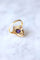 Bague marquise Ancienne diamants et améthyste en or 58 Facettes