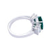 Ring 55 White gold emerald ring, diamonds. 58 Facettes 32365