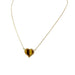 Necklace Pendant necklace, "Heart", yellow gold, tiger's eye. 58 Facettes 32133