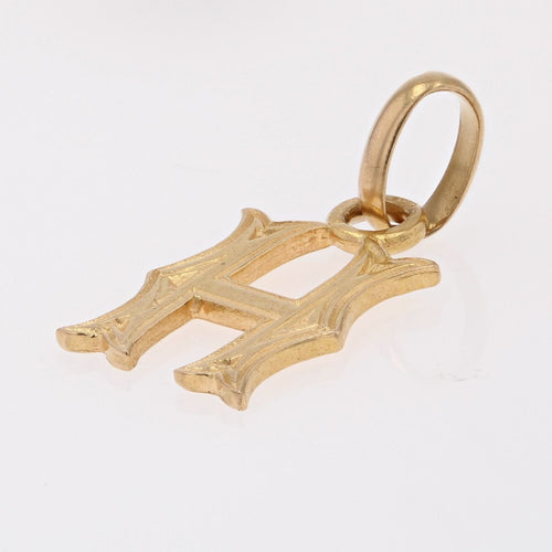 Pendentif Breloque or jaune lettre H 58 Facettes CVP97