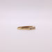Yellow gold and diamond half-turn alliance ring, rail setting 58 Facettes