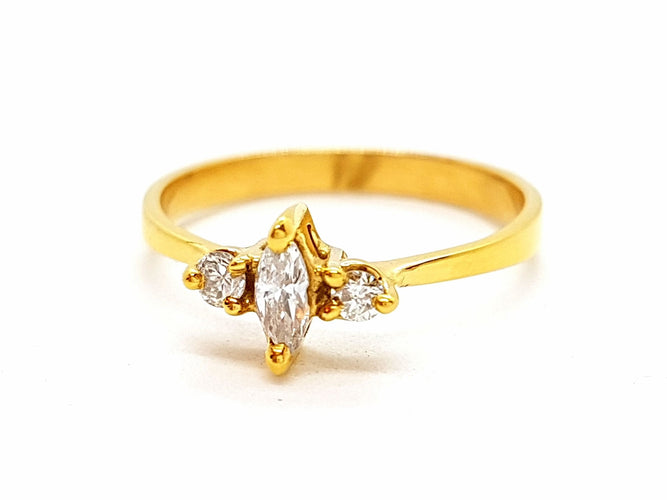 Bague 55 Bague Or jaune Diamant 58 Facettes 06320CD