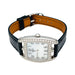 Watch Hermès watch model "Cape Cod Tonneau" in steel and diamonds on leather. 58 Facettes 29525