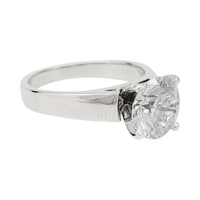 Bague Bague diamant 2,01 carats, en or platine. 58 Facettes