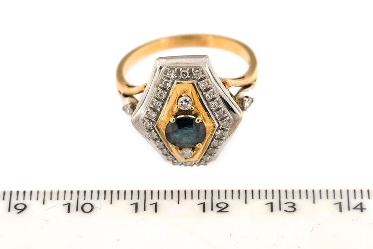 Bague 61 Bague saphir et diamants 58 Facettes 13103