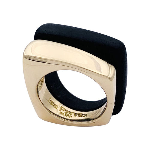 Bague 52 Bagues or jaune et bois. 58 Facettes 32802