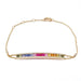 Bracelet Multicolored sapphires diamonds rose gold barrette bracelet 58 Facettes