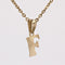 Pendentif Breloque or jaune lettre F 58 Facettes CVP98