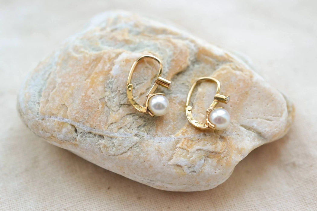 Boucles d'oreilles Dormeuses Perle 58 Facettes Ref2306