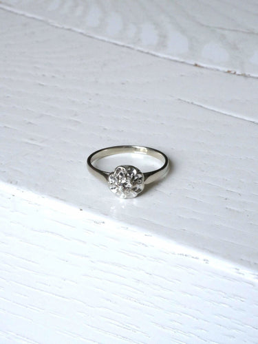 Bague Solitaire en or blanc et diamant 58 Facettes