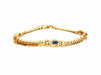 Bracelet Bracelet English mesh Yellow gold Sapphire 58 Facettes 06457CD
