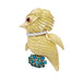 Brooch Bird brooch in yellow gold, diamonds, rubies and turquoise 58 Facettes 33261